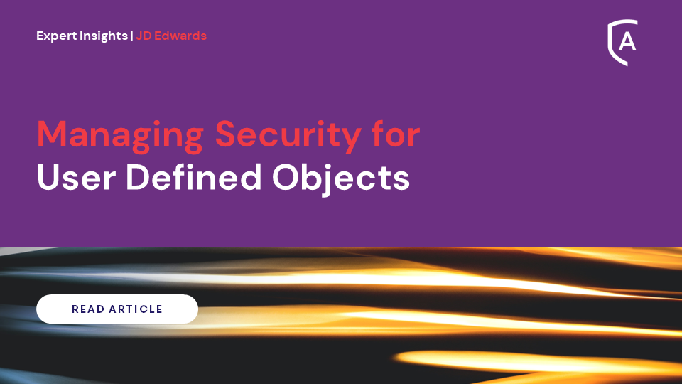 Managing Security for User Defined Objects