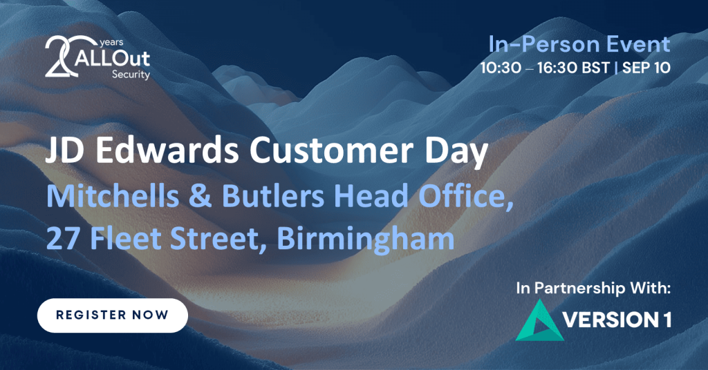 ALLOut & Version 1 JD Edwards Customer Day